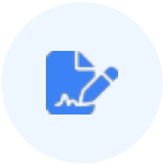 Document with signature and pen icon