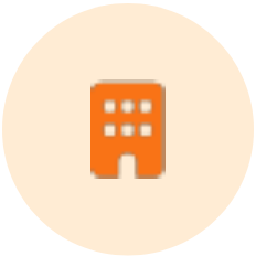 Minimalist office building symbol