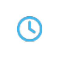 Outline clock graphic