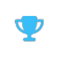 Blue trophy icon